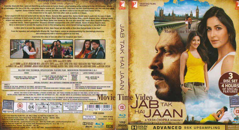 Jab Tak Hai Jaan Blu-ray
