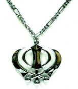 Khanda with Chain-Extra Large Pendent