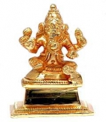 Brass Ganesh with Gold Finished-3