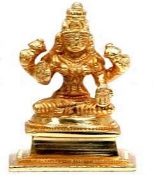 Brass Lakshmi with Gold Finished-3